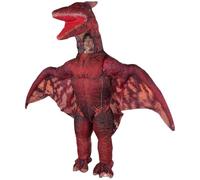 Gcroet Dinosaur Costume Red Pterodactyl Inflatable Dinosaur Costume Funny Blow up Halloween Costumes for Party Halloween Cosplay..