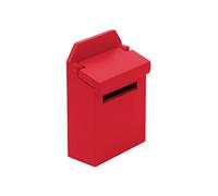 Gcroet Dollhouse Mailbox 1:12 Scale Miniature Decorative Flip Lid Solid Color Wooden Simulation Letterbox Ornament Dollhouse Accessories, Red..