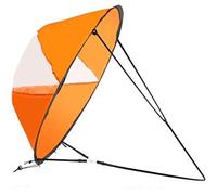 Gcroet Downwind Wind Sail Kit 42inch Kayak Wind Sail Kayak Paddle Board Accessories for Boat Sailboat Canoe Orange