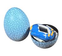 Gcroet Electronic Pet Game Machine Mini Handheld Game Console Cracked Egg Digital Virtual Pet Toys Blue