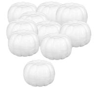 Gcroet Foam Pumpkins 10Pcs 4.7in Realistic White Pumpkins Paintable Carvable Pumpkin DIY Foam Pumpkin for Crafts Halloween Decorations