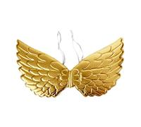 Gcroet Halloween Angel Costume for Kids Cosplay Angel with 2 Shoulder Straps Lightweight Halloween Cosplay Props for Role Play Performance Fancy Dress Accessories 17.32x9.06 inch Golden..