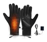 Gcroet Heated Gloves for Men Women 3-Level Rechargeable Touchscreen Electric Gloves with Plush Liner Windproof Waterproof Non-Slip for Hiking Cycling Driving.