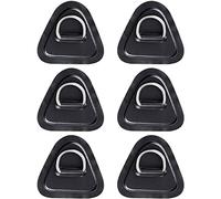 Gcroet Inflatable Boats D Rings Patch,Triangle D-Rings Patch,D-Rings PVC Patch Stand-Up Paddleboard Heavy Duty Kayak Canoe D-Ring PVC Patch Accessories 6PCS Black