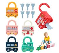 Gcroet Lock and Key Toy, Toddler Travel Toys Matching Counting Game Educational Toys Fine Motor Skills Travel Games for Kids Boys Girls..