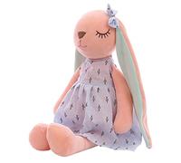 Gcroet Long Ears Rabbit Doll Plush Stuffed Bunny Toy 35cm Baby Sleeping Companion Doll Blue..