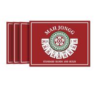 Gcroet Mahjong Cards 2025 Set of 4 Portable Clear Rules National Mahjong League Card 2025 Writable for Men Women.