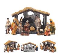 Gcroet Nativity Figurines Set Christmas Mini Traditional Resin Jesus Birth Decorations 1Set