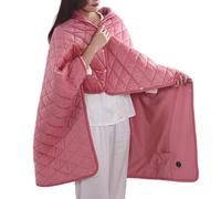 Gcroet Portable Heated Blanket, Cordless USB Heated Shawl Soft Warm Lap Blanket Outdoor Electric Blankets for Office, Dorm, Car, Home, Travel (Rose).