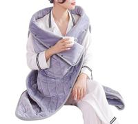 Gcroet Portable Heated Blanket, Cordless USB Heated Shawl Soft Warm Lap Blanket Outdoor Electric Blankets for Office, Dorm, Car, Home, Travel (Grey).