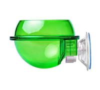Gcroet Reptile Feeder Suction Cup Anti-Escape Reptile Food Water Bowl,Transparent Worm Live Fodder Feeding Basin Anti-escape Feeder with Suction Cup for Gecko Snakes Chameleon Iguana Lizard