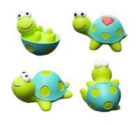 Gcroet Resin Turtle Figurines 4PCS Set, Turtle Decor for Monitor and Desk, Cute Computer Monitor Decor with 4 Poses for Office and Home..