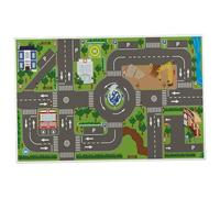 Gcroet Road Rug for Kids 20x32'' Car Track Rug Non Slip Baby Play Mat City Life Fun Traffic Play Baby Crawling Mat with Stitch Edge, Learn & Have Fun Safely..