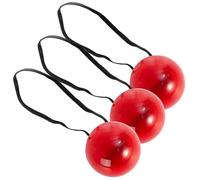 Gcroet Rudolph Nose Light Up 3Pcs Red Clown Nose, Blinking Red, Christmas Clown with Elastic Band, Glowing Reindeer Costume Props Party Favor.