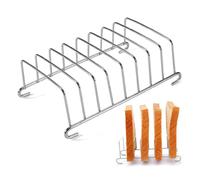 Gcroet Toast Rack, 8 Slots Slice Stainless Steel Bread Cooling Rack, 5.8 Inch Rectangle Bread, Reusable Toast Holder for Kitchen Restaurant Shop