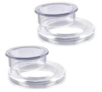 Gcroet Umbrella Hole Ring Plug And Cap Set For Glass Outdoors Patio Table,Garden Shop Deck Yard Translucent 2PCS Umbrella Hole Ring Plug, Patio Table Umbrella Hole Ring, Umbrella Hole Cap Table