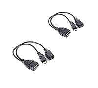 Gcroet USB Netzwerk Adapter 2PCS TV Kabel Adapter Ethernet Stick 4k Stick USB Port Terminal Otg Cable for 3 or 2nd Gen Fire Black