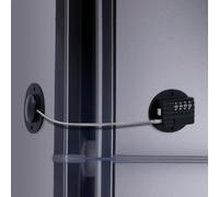 GCRQ Fridge Lock Child Safety 4-Digit Password Cabinet Lock, Upgraded Refrigerator Lock with Combination, for Door, Drawer, Freezer, Windows, Protect Children and Prevent Theft(1 Pc, Black)