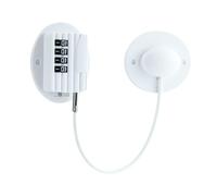 GCRQ Fridge Lock Child Safety 4-Digit Password Cabinet Lock, Upgraded Refrigerator Lock with Combination, for Door, Drawer, Freezer, Windows, Protect Children and Prevent Theft (White 1 Pc)
