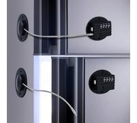 GCRQ Fridge Lock Child Safety 4-Digit Password Cabinet Lock, Upgraded Refrigerator Lock with Combination, for Door, Drawer, Freezer, Windows, Protect Children and Prevent Theft(2 Pcs, Black)