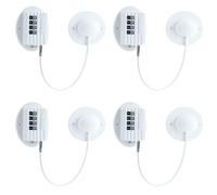 GCRQ Fridge Lock Child Safety 4-Digit Password Cabinet Lock, Upgraded Refrigerator Lock with Combination, for Door, Drawer, Freezer, Windows, Protect Children and Prevent Theft (White 4 Pcs)