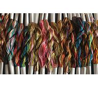GCS 20 Skeins Large Silk Stranded Multi Coloured Embroidery Threads