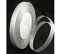 22 Metres x 12mm Metallic Silver Organza Ribbon For Gifts Wrap Sew Party, Decorations Events Dress Wedding Christmas Crafts, Bows Car, Floral Balloons Hairs, DIY, Bouquets, Cake more