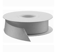 GCS Grosgrain Ribbon 20mm X 22 Metrs / 25 Yards (Silver) Double Sided