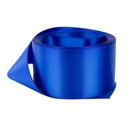 GCS LONDON Double Sided Faced Satin Ribbon Size 50mm x 10 Meters, Many Colours (Royal Blue)