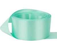 GCS Mint Green Satin Ribbon - 50mm Wide - 3 Meters - Many Colours London - Buy 3 & Get 1 Free