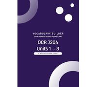 GCSE Business Studies Vocabulary OCR J204 Units 1 - 3 (GCSE Vocabulary Builders)
