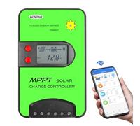 GCSOAR 15A MPPT Solar Charge Controller 12V/24V Auto Built-in WiFi Adapter APP Remote Control Parameter Adjustable LCD Display Solar Panel Regulator for Gel Sealed Flooded Lifepo4 Type