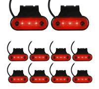 GCSOMLE LED Side Marker Lights 10pcs with Brackets 12V 24V, Waterproof Trailer Marker Lights E-marked, Truck Lights for Lorry HGV Van Caravan Camper RV - Front Rear Position Indicator Lamp