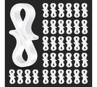 Gcstnn Gutter Hooks for Outdoor Lights, 120 Pcs Mini Plastic S Gutter Clips for Hanging Outside String Lights, Icicle Fairy Lights, Christmas Tree Decorations-White