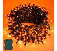 Gcstnn Halloween Decorations Fairy Lights, 5M/16.4FT 50LED Orange String Lights IP65 Waterproof Battery Operated with 6h Timer, for Halloween,Porch,Autumn,Window,Fall Decoration