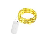 Gcstnn LED Fairy Lights Battery Operated, 2M 20LED 1Pack Mini String Lights IP65 Waterproof Silver Wire Lights for Jars, Christmas, Halloween, Bottles, Bedroom in/Outdoor Decoration(Warmwhite)