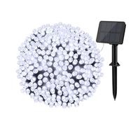 Gcstnn Solar String Lights Outdoor, 12M 120 LED Solar Powered Fairy Lights, 8 Modes IP65 Waterproof Solar Lights for Garden Patio Yard Party Christmas(Cool White)