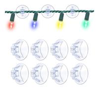Gcstnn Window Suction Hooks for Christmas Lights, 80 Packs Small Clear Window Suckers for Fairy Lights, Reusable Suction Cup Hooks Clips for Glass Windows Hanging Indoor Xmas Decorations