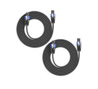 GCTBL 2pack 8M Speakon Cables 2 Core CCA 15AWG PA Amplifier Speaker Cable | Heavy Duty, Speakon Connectors with Twist Lock, Speakon to Speakon Cables for Monitor, PA Systems, HIFI, Stable Signal,Secure