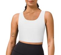 GCTBL Trans Binder Transgender FTM Chest Binder Compression Bra Tank Top (W, XL) White