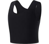 GCTBL Trans Chest Binder Transgender FTM Cosplay Breathable Half Breast Binder Tank Top, Black, XXL