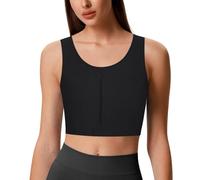GCTBL Transgender Binder Trans FTM Chest Binder for Large Breast Half Compression Bra (B, XXL) Black
