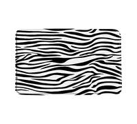 GCTNBJL Zebra Print Bath Mat Abstract Geometry Black White Stripes Wildlife Safari Animal Zebra Skin Creative Bathroom Decor Memory Foam Kitchen Floor Rugs,17.8X 29.5 Inch