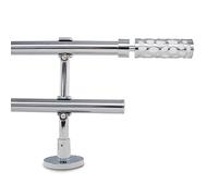 Gcurtain Curtain Rod Curtain Pole Double Rod Set Extendable Easy Install Heavy-Duty Mirror Designed Finial Diameter 5/8" - 3/4" (16-19 mm) Honeycomb White / 66"-120" (170-310cm)