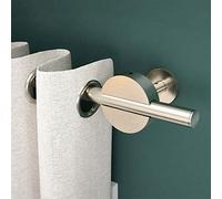 GCurtain Curtain Rod Curtain Pole Set 4/5" (20cm) Diameter Easy Install Heavy-Duty Decorative Window Mirror Designed Bracket - Round Arena Chrome / 118" (300CM)