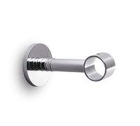 GCurtain Multi-Use Heavy Duty Bracket, Heavy Duty Wall Mount Rod Holder with Hidden Screw Base, Bracket for Window Rods, Towels, or Clothes Rack, Chrome, 28mm