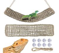 GCVOPTON 2 Pieces Bearded Dragon Hammock Large, 30" x 7" Reptile Hammock, Lizard Hammock,Bearded Dragon Climbing Habitat Tank Accessories,Reptile Bridge for Chameleon Hermit Gecko Snakes