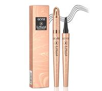 GCVSE Eyebrow Pencil, Microblading Eyebrow Pencil with 4 Micro-Fork Tips, Long-Lasting Brow, Waterproof, Smudgeproof Brow Pen - Easy Creation of Natural Looking Defined Eyebrows (Black)