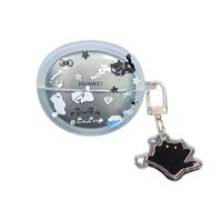 GCVXRUD for Huawei Freeclip Earphone Case, Interesting Cute Kitten Pattern, Wireless Bluetooth Headset Protective Cover for Women Girls