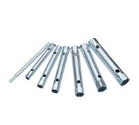 GCYEIDMA 6PC/10PC Metric Tubular Box Wrench Set Tube Bar Spark-Plug Spanner Steel Double Ended for Automotive Plumb Repair Monoblock Tap Spanner Set(6pc 8-19mm)